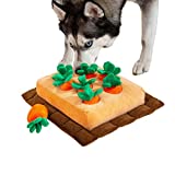 JOYELF Carrot Plush Squeak Dog Toy, Interactive...