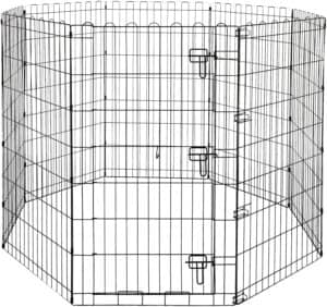 Pet play and exercise park, metal fence panels