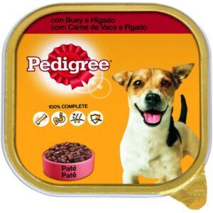 Pedigree Comida Húmeda para Perros Sabor Buey e Hígado en Paté (Pack de 20 Tarrinas x 300g)