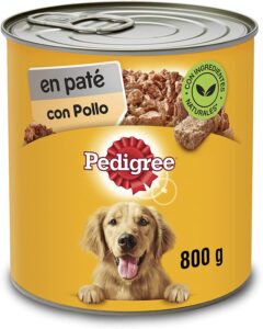 Pedigree Comida Húmeda para Perros Sabor Pollo en paté (Pack de 12 latas x 800g)