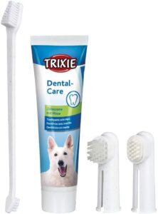 TRIXIE Set Higiene Dental, Pasta y cepillos dedos para Perro